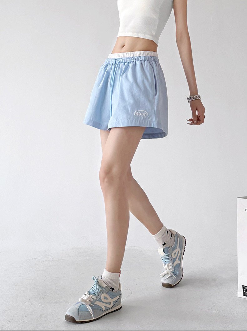 Contrast-Waist Drawstring Shorts - CT6243 - COPPING THREADS - CT ORIGINALS