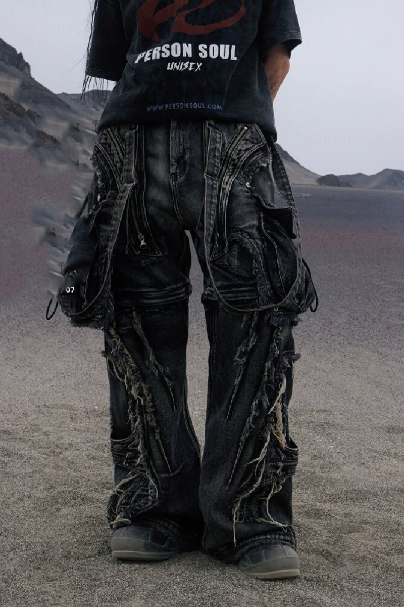 Convertible Denim Overalls - COPPING THREADS - PERSONSOUL Hauptbild