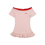 Cotton - Linen Off - Shoulder Faux Layered Tee - COPPING THREADS - MOROMORO