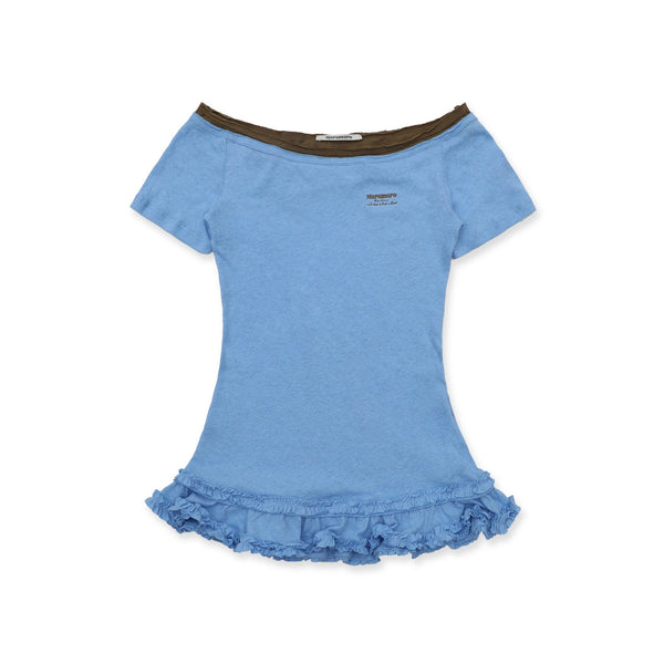 Cotton - Linen Off - Shoulder Faux Layered Tee - COPPING THREADS - MOROMORO