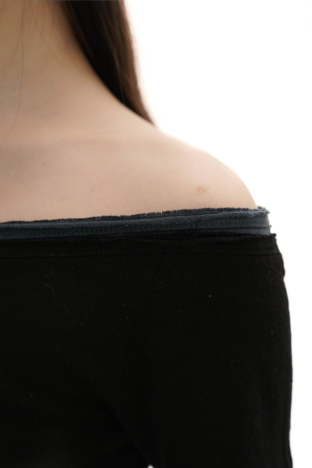 Cotton - Linen Off - Shoulder Faux Layered Tee - COPPING THREADS - MOROMORO