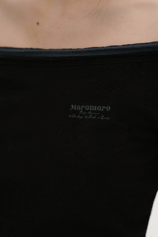Cotton - Linen Off - Shoulder Faux Layered Tee - COPPING THREADS - MOROMORO