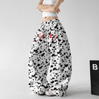 Cow Print Loose Drawstring Casual Pants - CT66108 - COPPING THREADS - CT Select