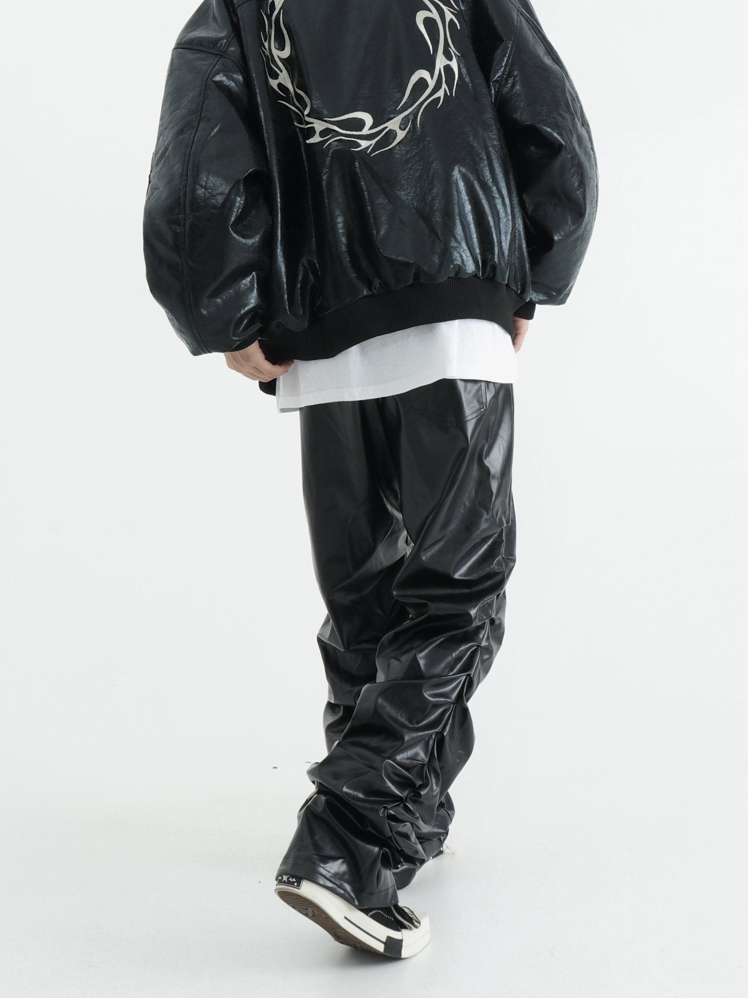 Crinkled Leather Parachute Pants - COPPING THREADS - CHICISLAND
