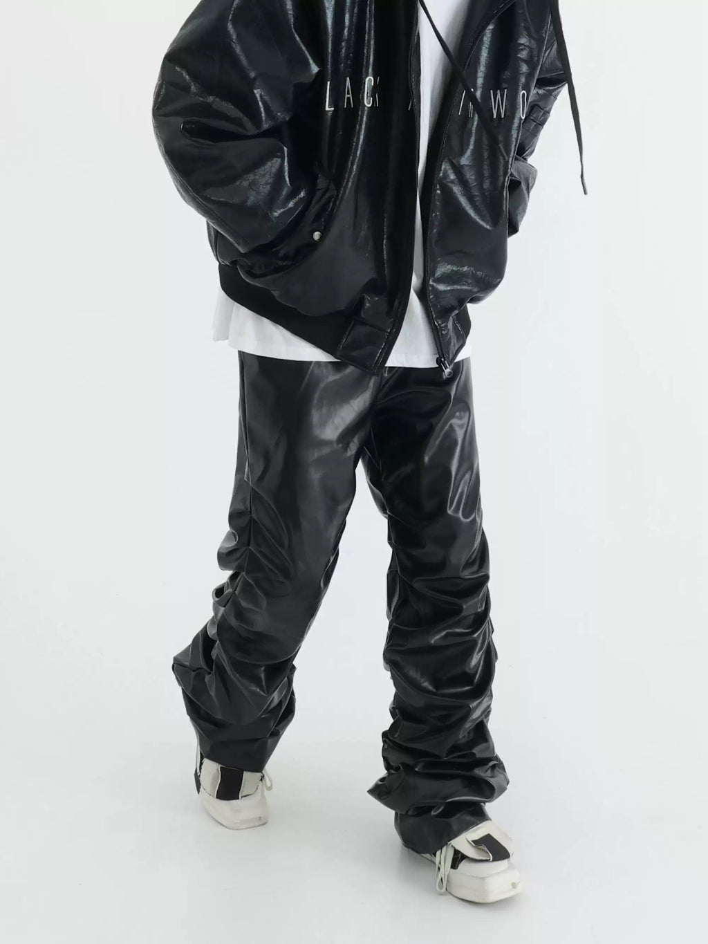 Crinkled Leather Parachute Pants - COPPING THREADS - CHICISLAND