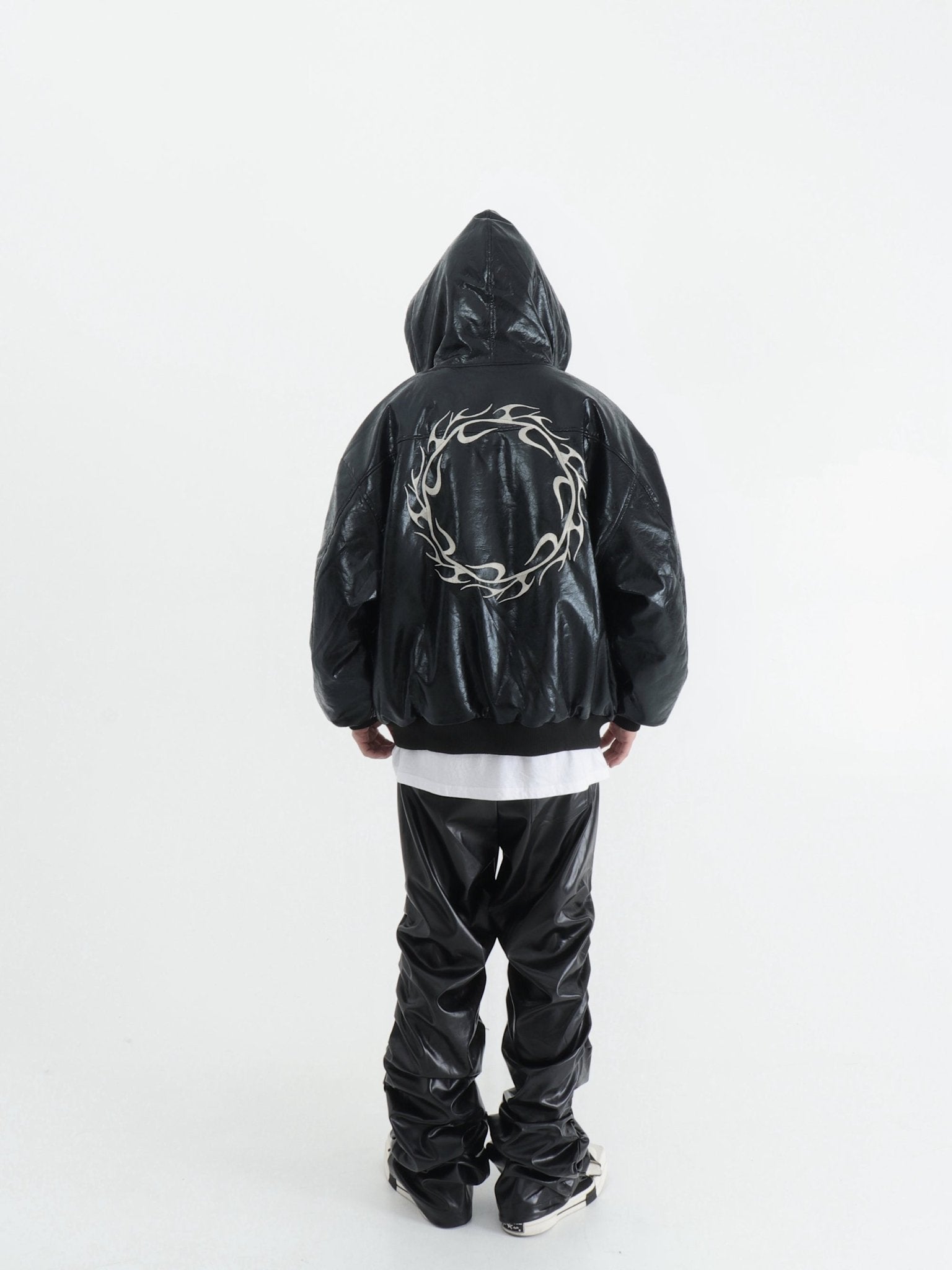 Crinkled Leather Parachute Pants - COPPING THREADS - CHICISLAND