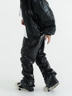 Crinkled Leather Parachute Pants - COPPING THREADS - CHICISLAND