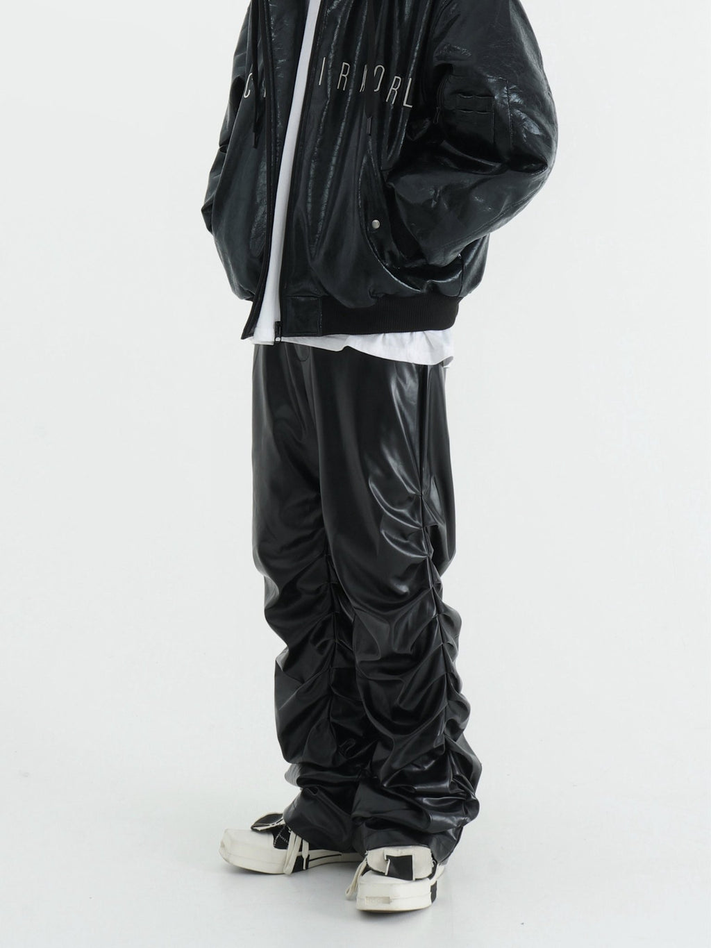 Crinkled Leather Parachute Pants - COPPING THREADS - CHICISLAND