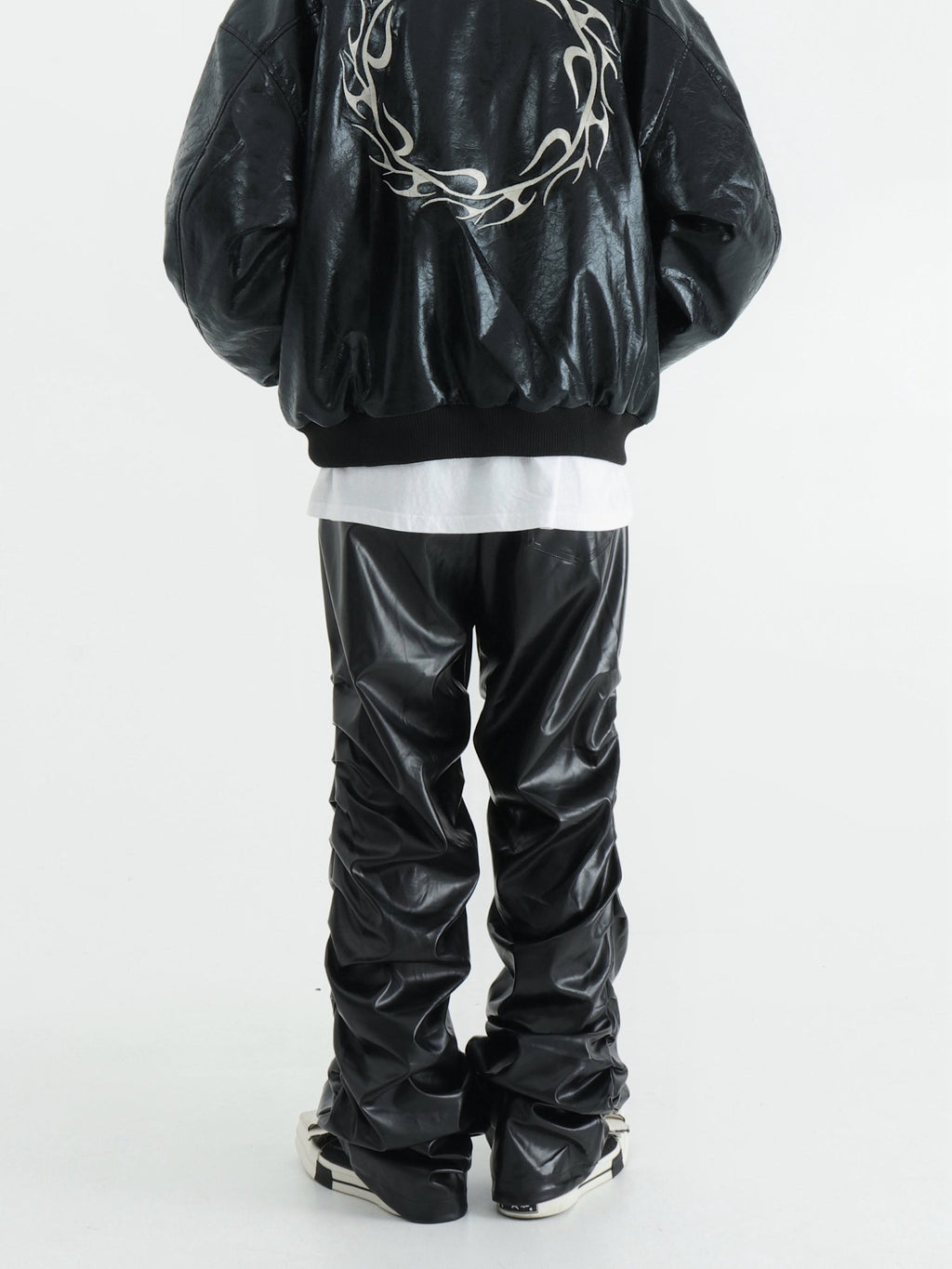 Crinkled Leather Parachute Pants - COPPING THREADS - CHICISLAND