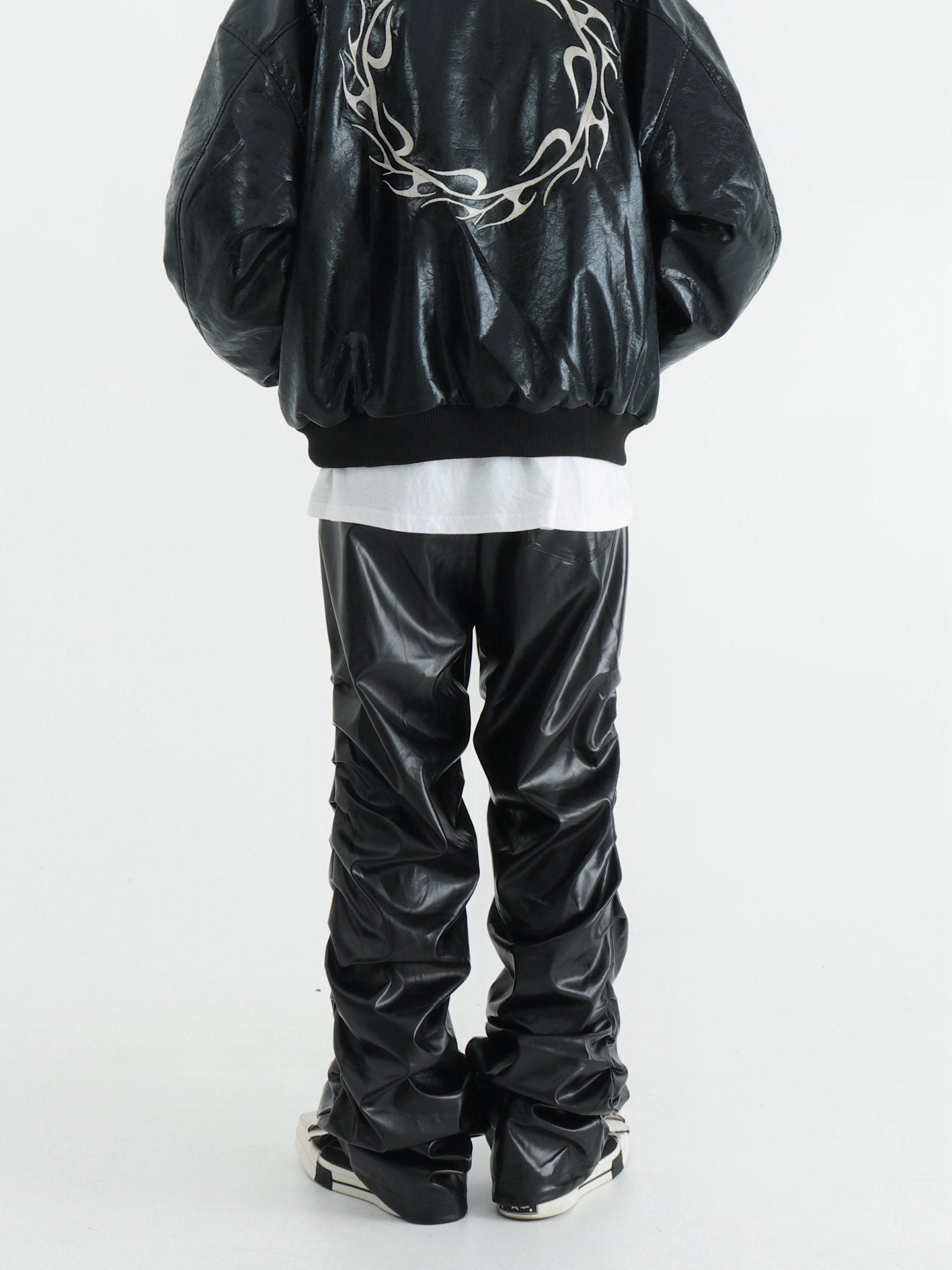 Crinkled Leather Parachute Pants - COPPING THREADS - CHICISLAND