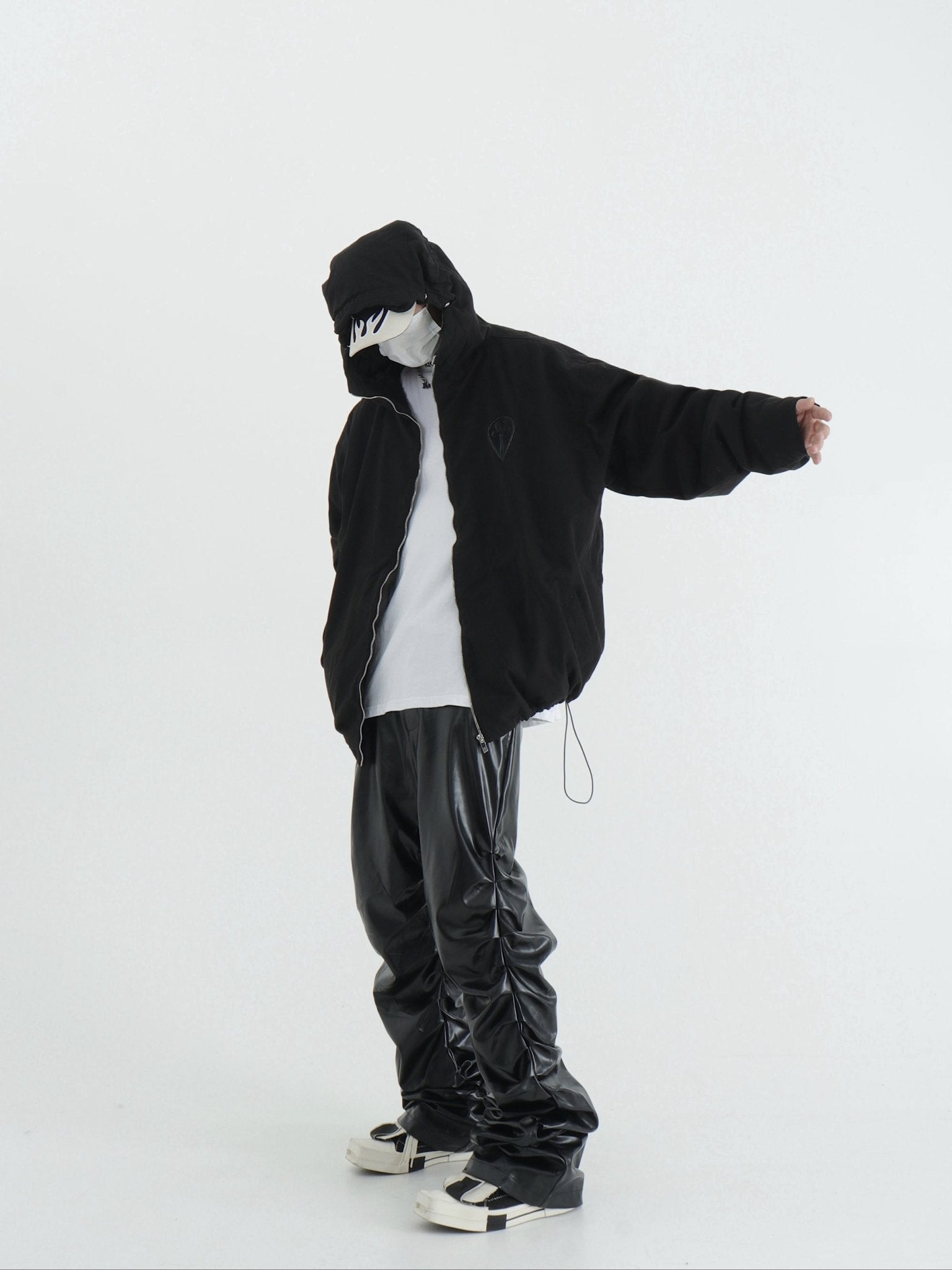 Crinkled Leather Parachute Pants - COPPING THREADS - CHICISLAND