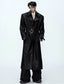 Croc-Embossed Belted Long Coat - COPPING THREADS - Argue Culture