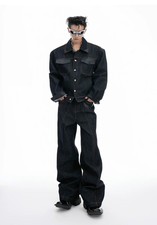 Croc-Trim Cropped Jacket and Pants Set - COPPING THREADS - Argue Culture