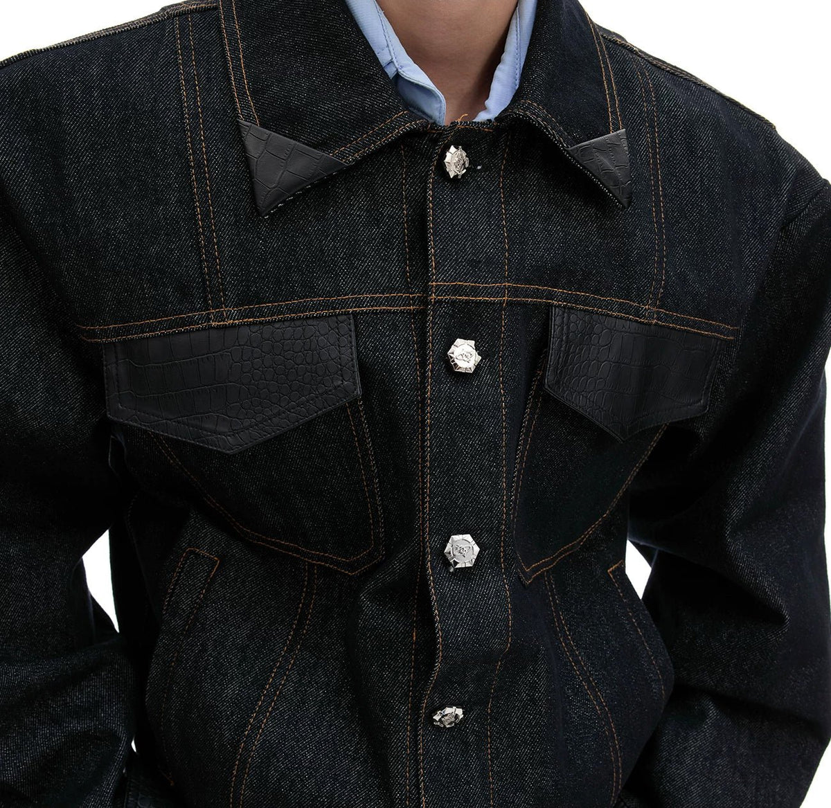 Croc-Trim Cropped Jacket and Pants Set - COPPING THREADS - Argue Culture