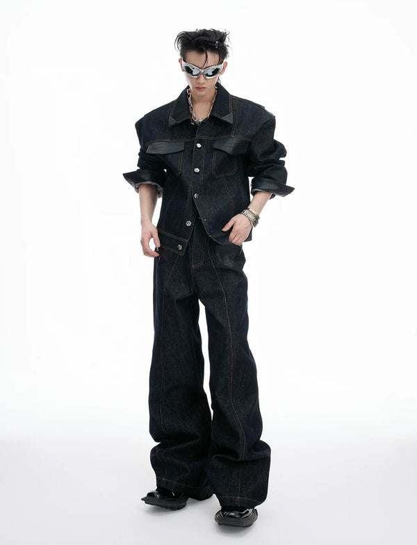Croc-Trim Cropped Jacket and Pants Set - COPPING THREADS - Argue Culture