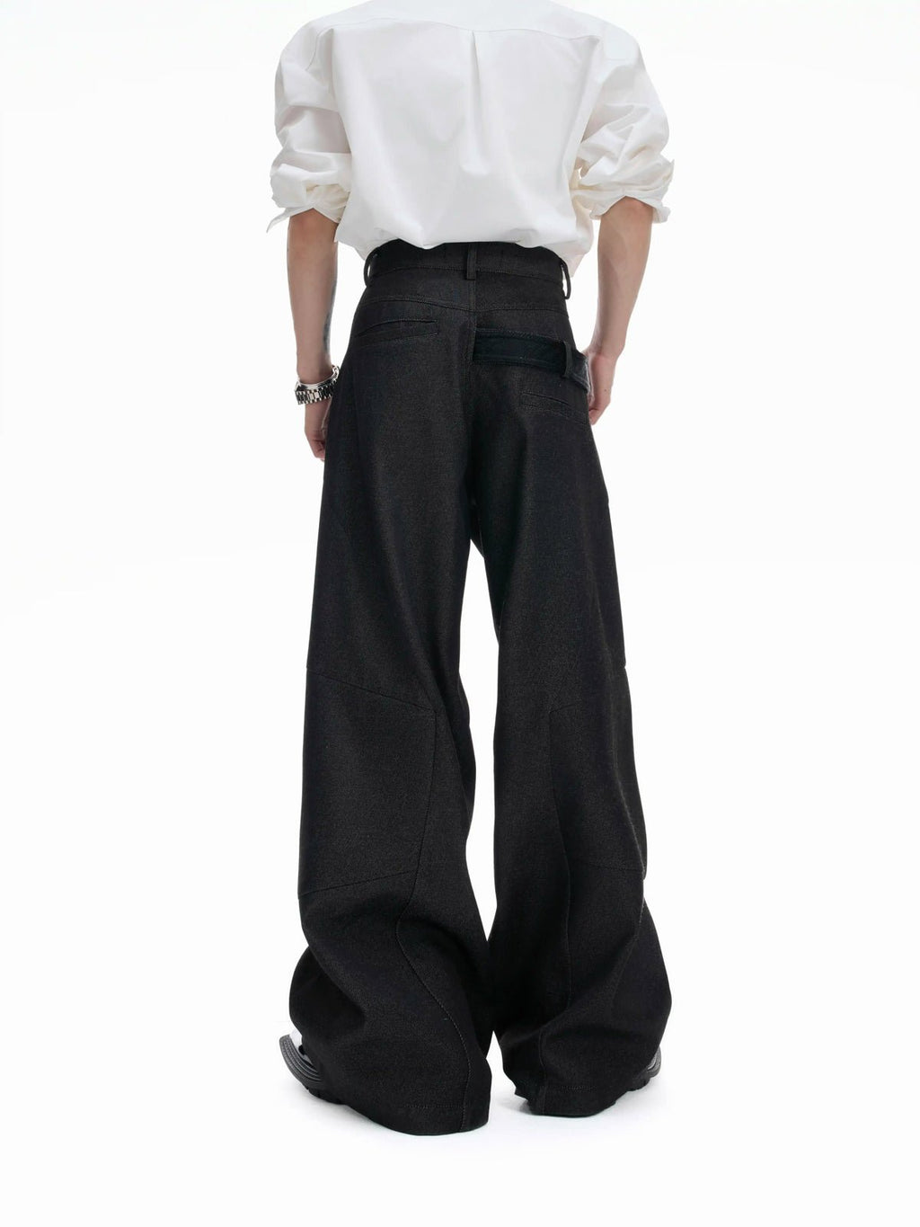 Croc-Trim Straight-Leg Tailored Pants - COPPING THREADS - Argue Culture