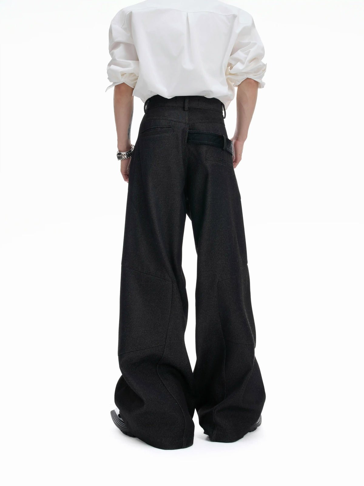 Croc-Trim Straight-Leg Tailored Pants - COPPING THREADS - Argue Culture