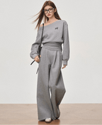 Cropped Cinched Waist Off - Shoulder Sweatshirt Suits - COPPING THREADS - WES1