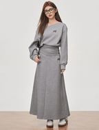 Cropped Cinched Waist Off - Shoulder Sweatshirt Suits - COPPING THREADS - WES1