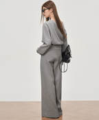 Cropped Cinched Waist Off - Shoulder Sweatshirt Suits - COPPING THREADS - WES1