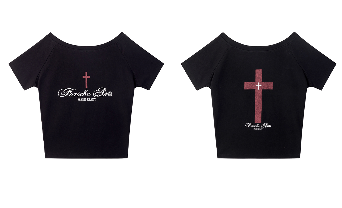 Cross Graphic Reversible Off - Shoulder Tee - COPPING THREADS - 0123Start