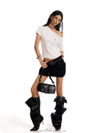 Cross Graphic Reversible Off - Shoulder Tee - COPPING THREADS - 0123Start