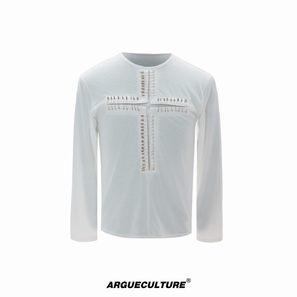 Cross-Pin Henley Long-Sleeve Top - COPPING THREADS - Argue Culture