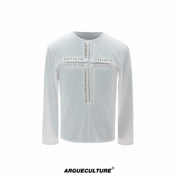 Cross-Pin Henley Long-Sleeve Top - COPPING THREADS - Argue Culture