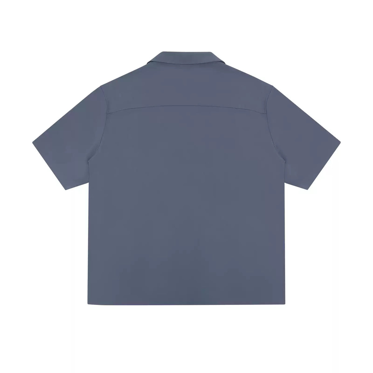 IDLT short sleeve shirt, blue gray back.