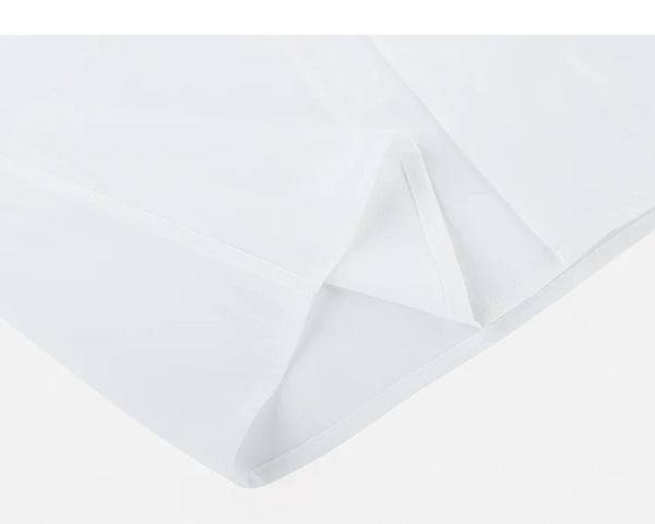 IDLT short sleeve shirt, white folded hem.