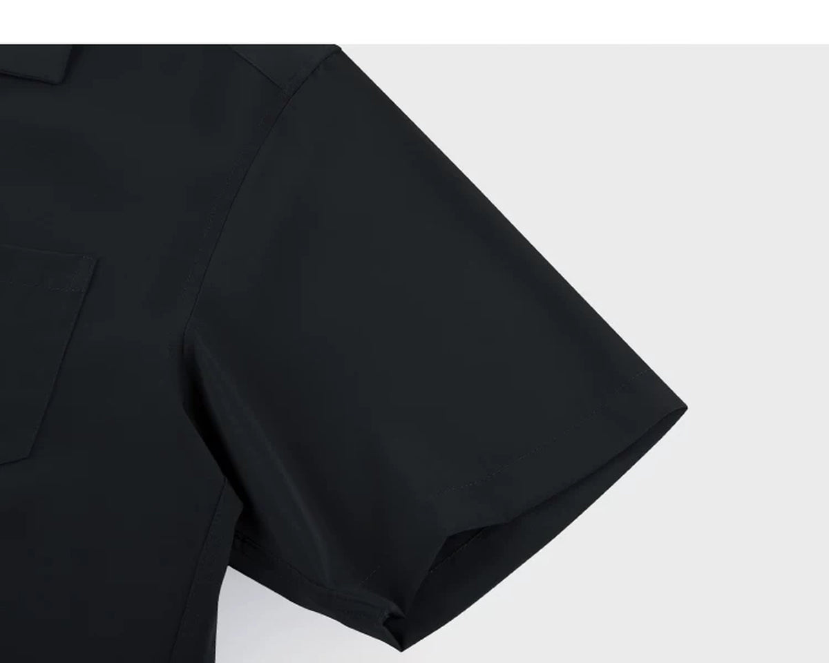 IDLT short sleeve shirt, black sleeve.