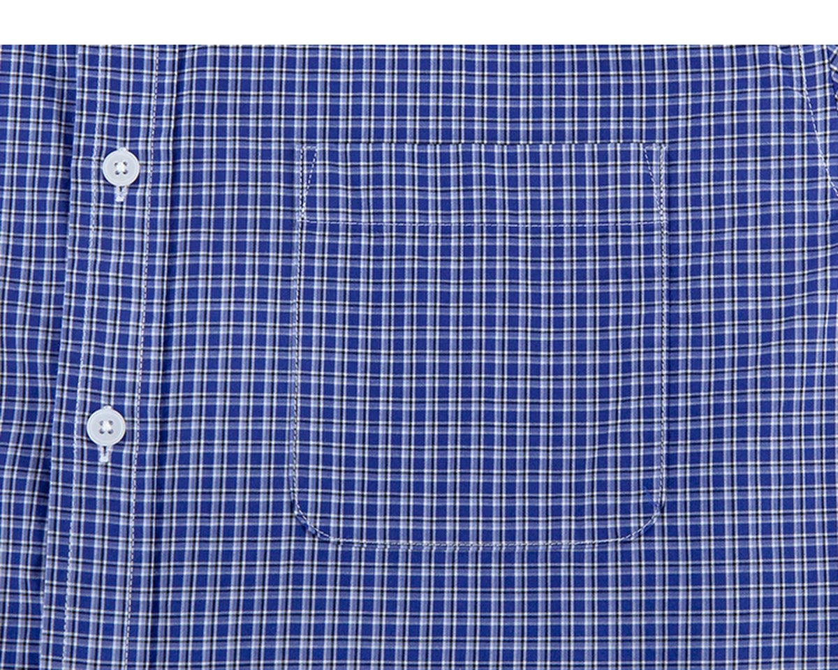 IDLT plaid shirt, blue chest pocket.