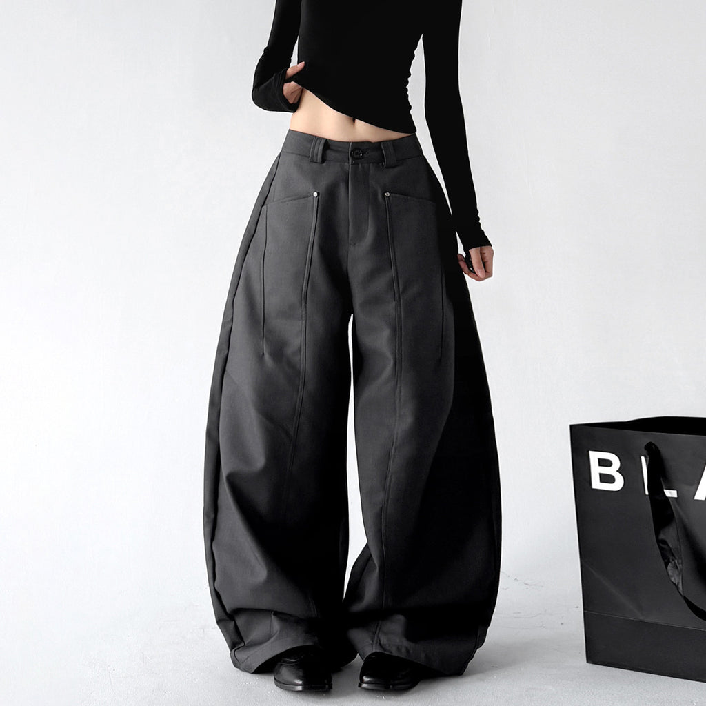 CT193 tailored pants dark gray color view 01
