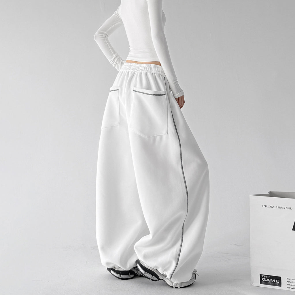 CT223 sweatpants in white, product view 7