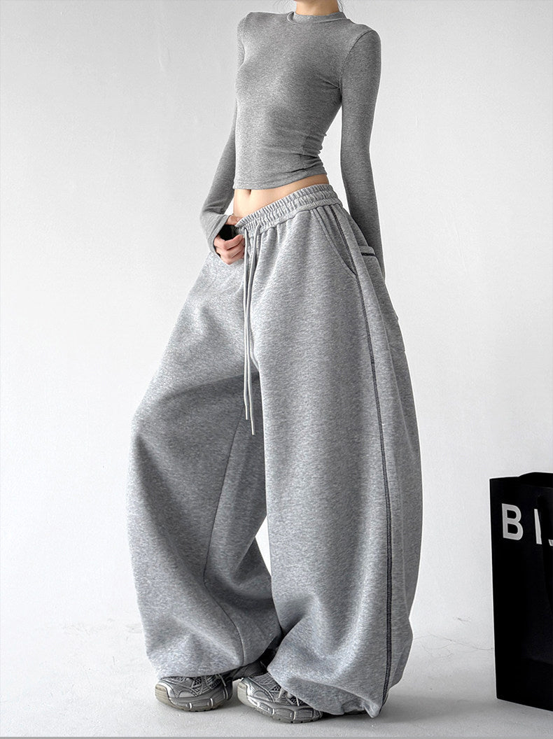 CT223 wide leg sweatpants multi detail view 09