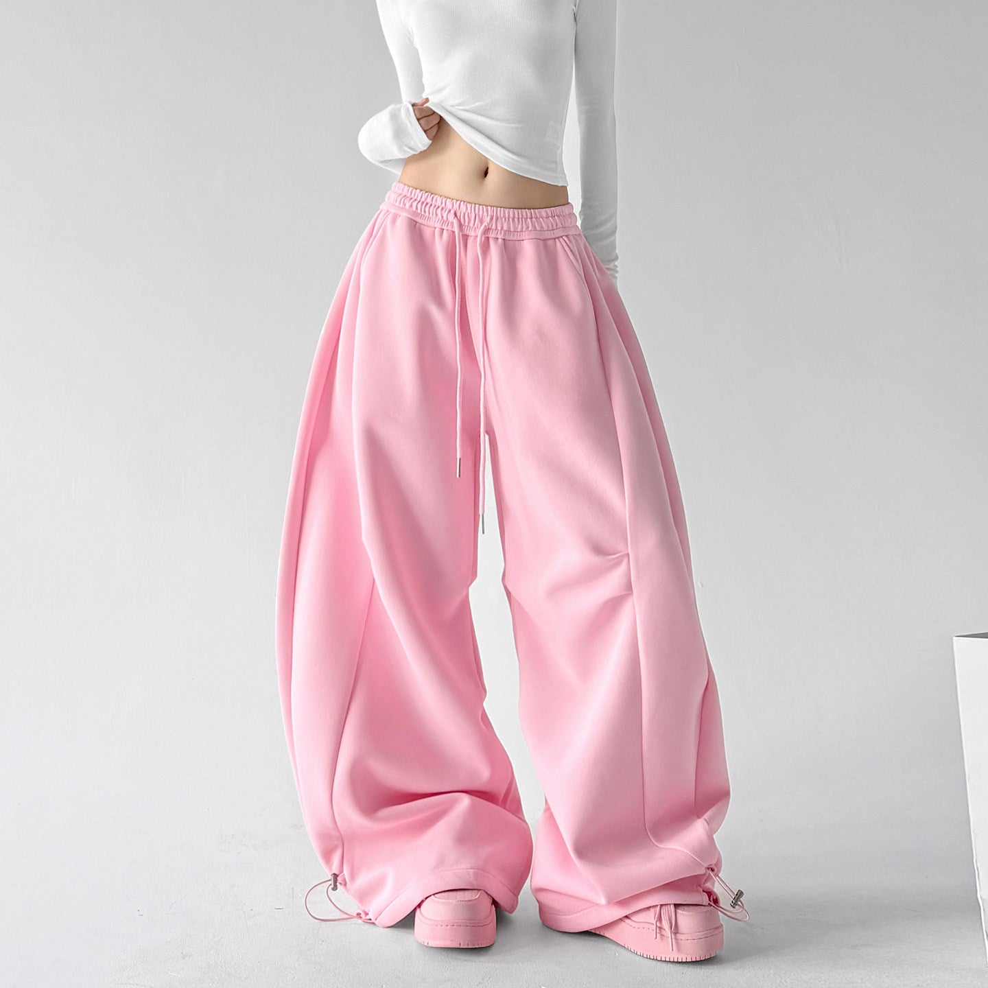 CT232 wide leg sweatpants pink regular color view 01