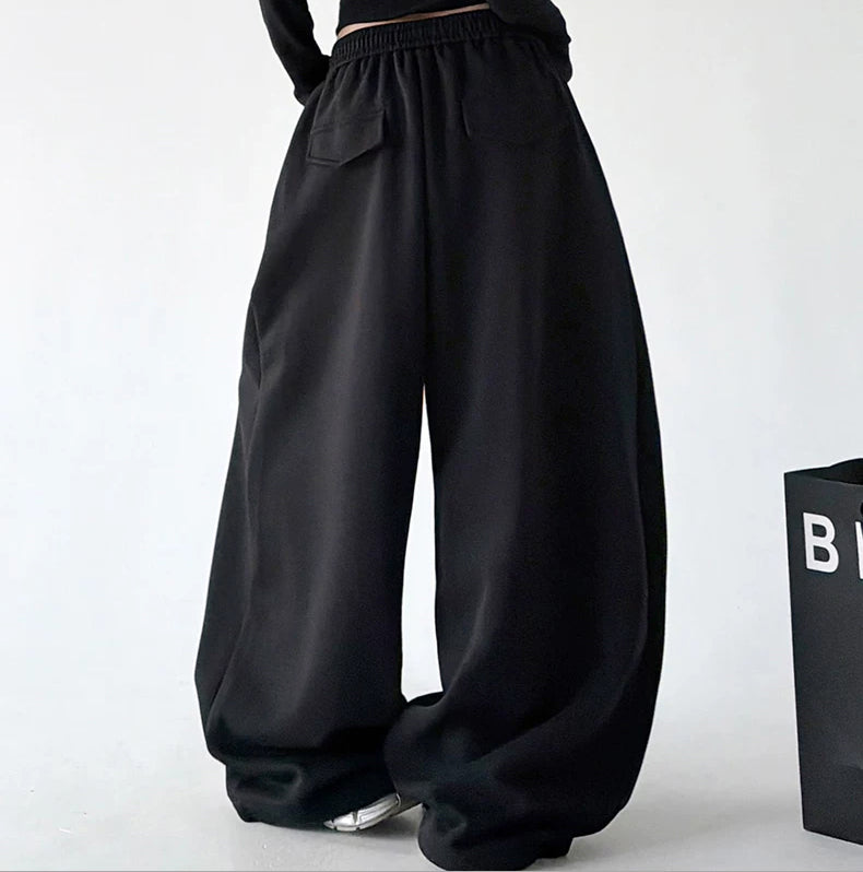 ct239 drawstring wide leg sweatpants black back 24 focus v2