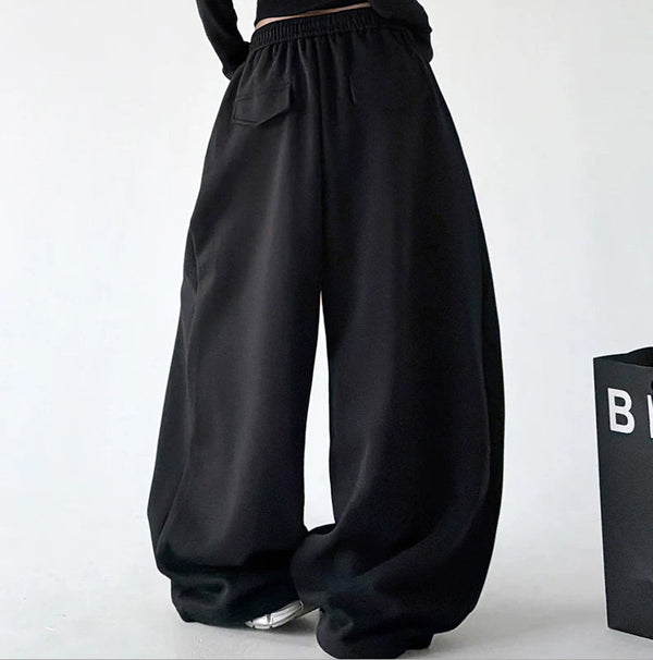 ct239 drawstring wide leg sweatpants black back 24 focus v2