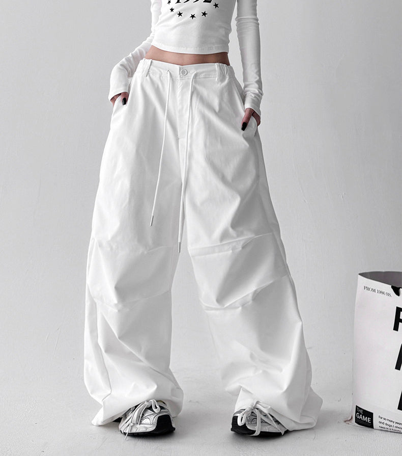 Women's cargo wide-leg pants in white, product view 5 — CT623 메인 이미지