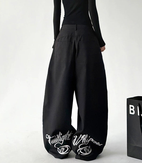 Black wide-leg pants back alt
