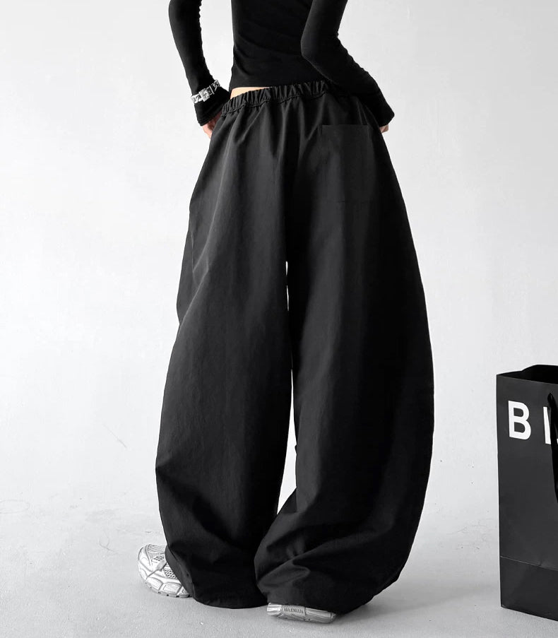 Drawstring Wide-Leg Pants