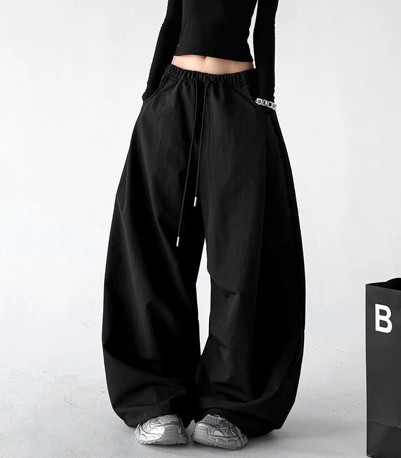 Drawstring Wide-Leg Pants