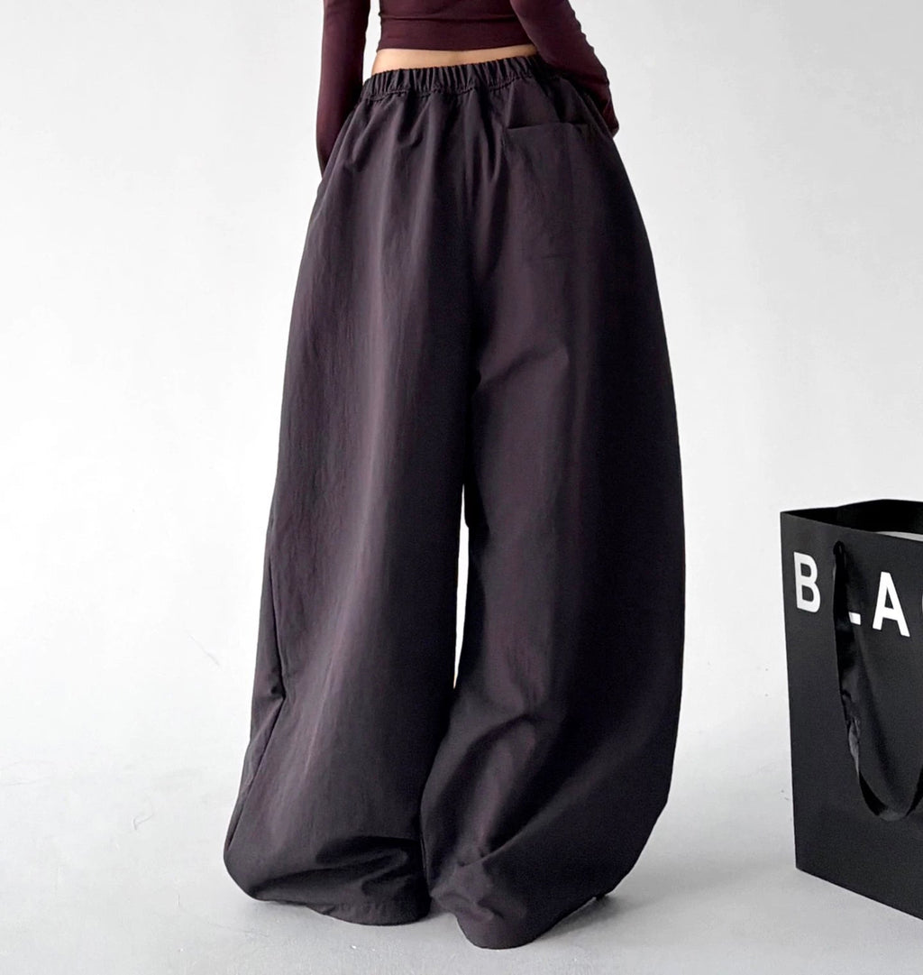 Drawstring Wide-Leg Pants