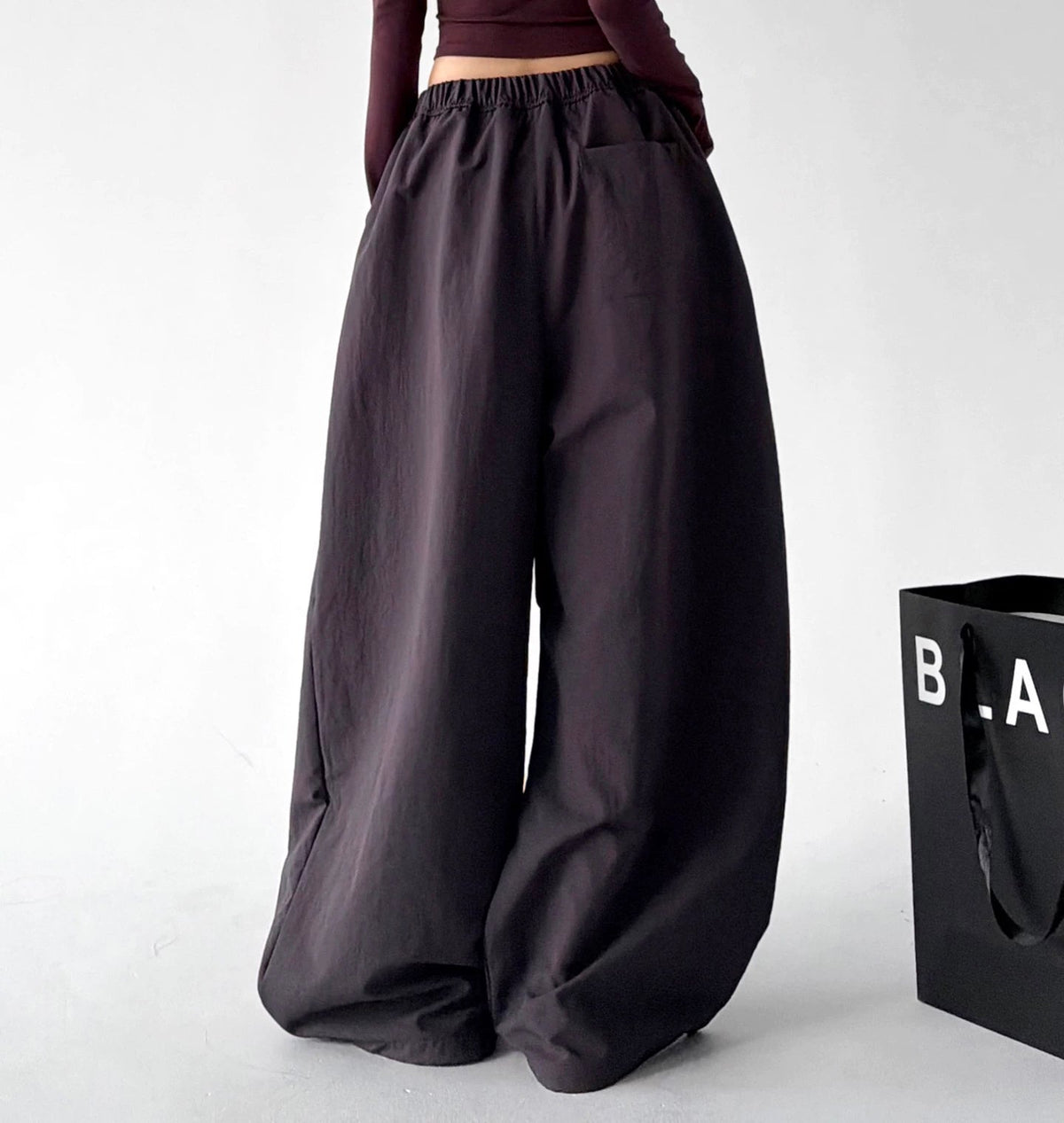 Drawstring Wide-Leg Pants
