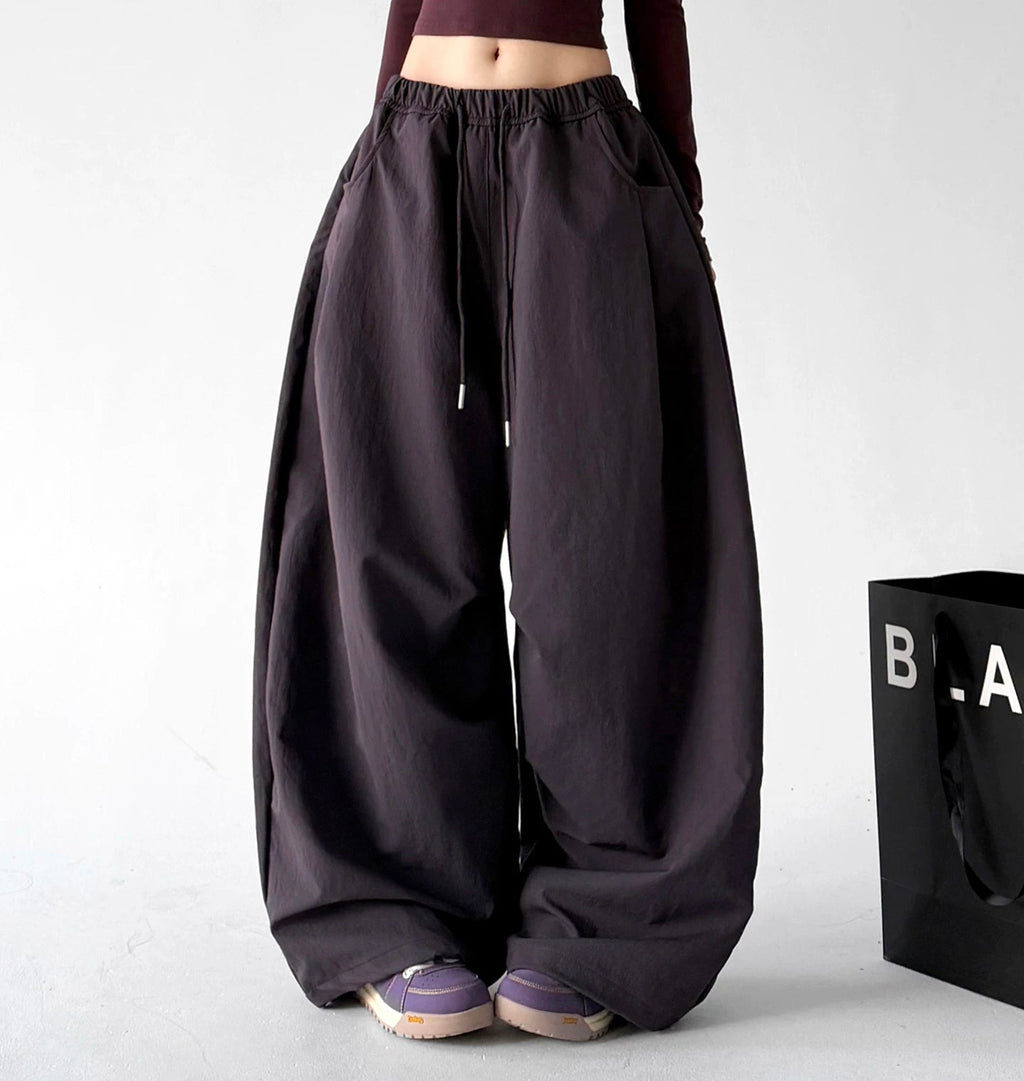 Drawstring Wide-Leg Pants