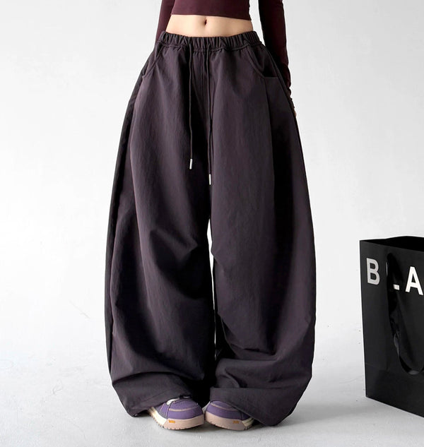 Drawstring Wide-Leg Pants
