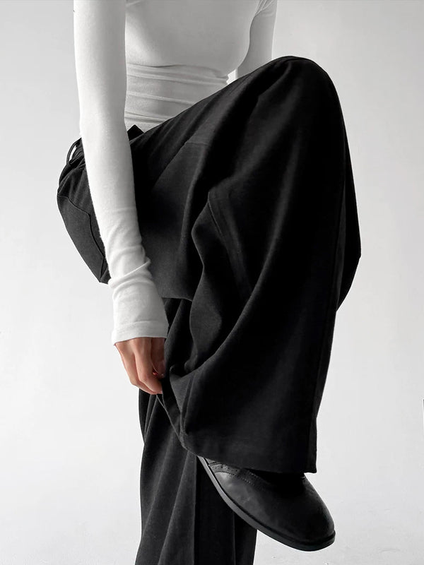 Black pants cuff detail