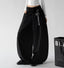 Black ruffled wide-leg pants angled front - CT6275