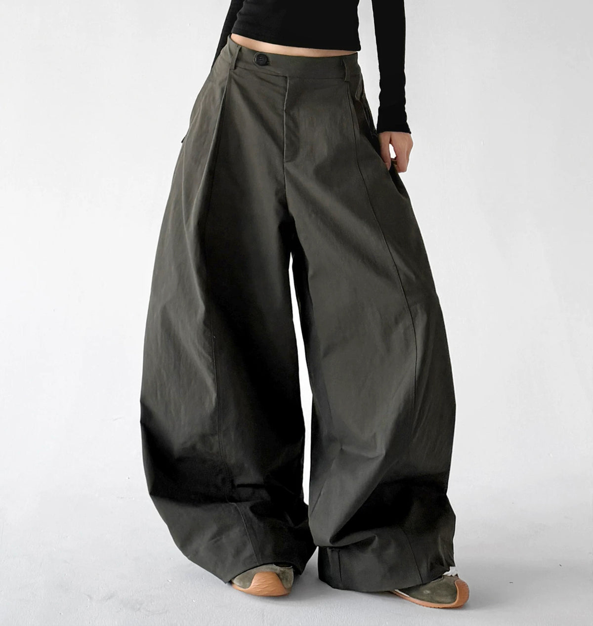 Army Green pants angled front