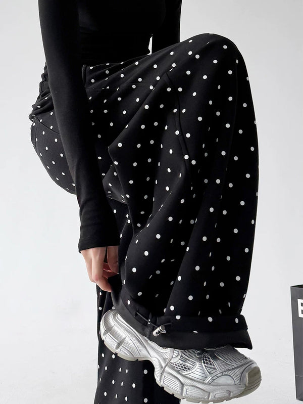 Black pants cuff detail
